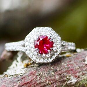 New Ruby Ring Handcrafted Sterling Silver, July Birthstone , 40th Anniversary